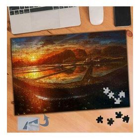 460 Kasabadaki Köprüler Gün Batımı 240 Parça Puzzle Yapboz Tablo