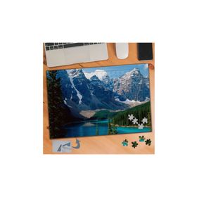 461 Karlı Dağlar Arasında Göl Doğa 240 Parça Puzzle Yapboz Tablo