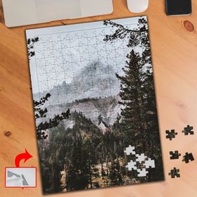 463084 Sisli Gökyüzü Altında Orman 240 Parça Puzzle Yapboz Tablo