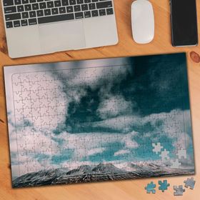 4637 Bulutlu Gökyüzü Dağlar 240 Parça Puzzle Yapboz