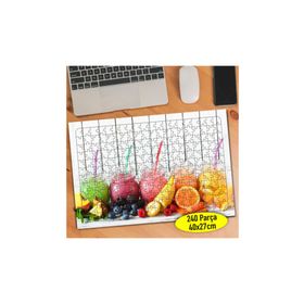 465012 Smoothie Meyveli Soğuk İçecekler 240 Parça Puzzle Yapboz