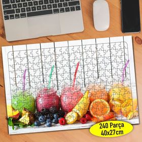 465012 Smoothie Meyveli Soğuk İçecekler 240 Parça Puzzle Yapboz