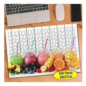 465012 Smoothie Meyveli Soğuk İçecekler 240 Parça Puzzle Yapboz