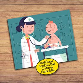 46535 Çocuk Doktoru Bebek 24 Parça Çocuklara Özel Yapboz Tablo