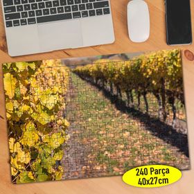 468760 Sıralı Sararmış Ağaçlar Naturel 240 Parça Puzzle Yapboz