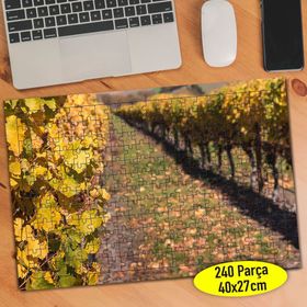 468760 Sıralı Sararmış Ağaçlar Naturel 240 Parça Puzzle Yapboz