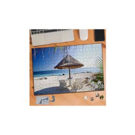 473 Şezlong Şemsiye Sahil Deniz 240 Parça Puzzle Yapboz Tablo