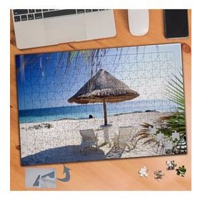 473 Şezlong Şemsiye Sahil Deniz 240 Parça Puzzle Yapboz Tablo