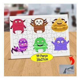 47516342 Neşeli Canavar Karakterler 99 Parça Puzzle Yapboz Tablo
