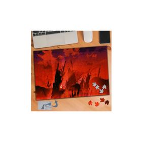 476 Kırmızı İllüstrasyon Çizim 240 Parça Puzzle Yapboz Tablo