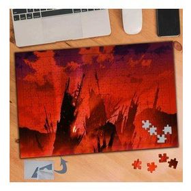 476 Kırmızı İllüstrasyon Çizim 240 Parça Puzzle Yapboz Tablo
