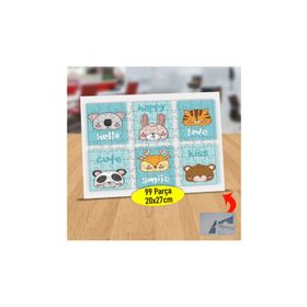 47655444 Konuşan Sevimli Hayvanlar 99 Parça Puzzle Yapboz Tablo