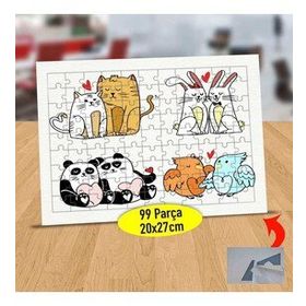 47752497 Aşk Dolu Tatlı Hayvanlar 99 Parça Puzzle Yapboz Tablo