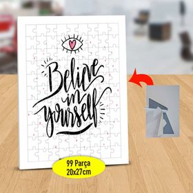 47754170 Believe in Yourself Yazılı 99 Parça Puzzle Yapboz Tablo
