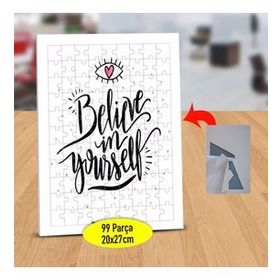 47754170 Believe in Yourself Yazılı 99 Parça Puzzle Yapboz Tablo