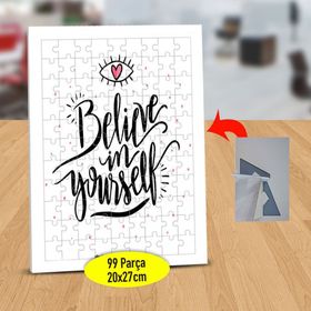 47754170 Believe in Yourself Yazılı 99 Parça Puzzle Yapboz Tablo