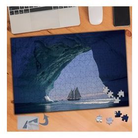 478 Buzul Mağara Okyanus Gemi 240 Parça Puzzle Yapboz Tablo