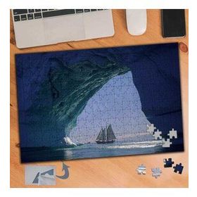 478 Buzul Mağara Okyanus Gemi 240 Parça Puzzle Yapboz Tablo