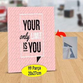 47842874 Your Only Limit Yazılı 99 Parça Puzzle Yapboz Tablo