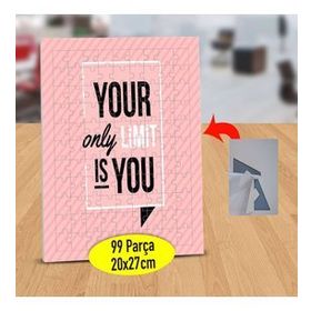 47842874 Your Only Limit Yazılı 99 Parça Puzzle Yapboz Tablo