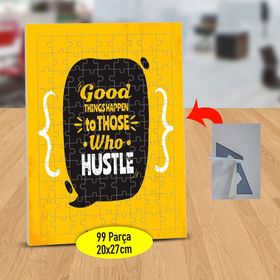 47861413 Good Things Happen Yazılı 99 Parça Puzzle Yapboz Tablo