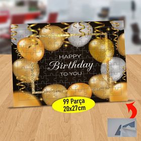 47892538 Doğum Günü Kutlama Yazısı 99 Parça Puzzle Yapboz Tablo