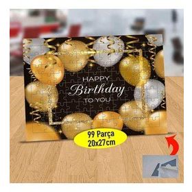 47892538 Doğum Günü Kutlama Yazısı 99 Parça Puzzle Yapboz Tablo