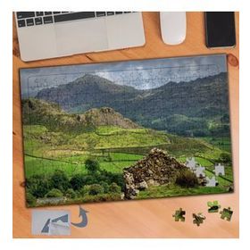 479 Yeşil Dağlar Doğal Manzara 240 Parça Puzzle Yapboz Tablo