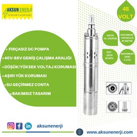 48 Volt Solar Güneş Enerjili Dc Dalgıç Pompa