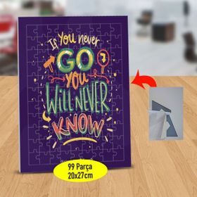 48100855 If You Never Go Yazılı 99 Parça Puzzle Yapboz Tablo