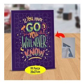 48100855 If You Never Go Yazılı 99 Parça Puzzle Yapboz Tablo