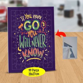 48100855 If You Never Go Yazılı 99 Parça Puzzle Yapboz Tablo