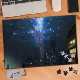 483 Galaktik Gökyüzü Şehir 240 Parça Puzzle Yapboz Tablo