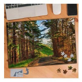488 Ağaçlı Kumlu Yol Doğa 240 Parça Puzzle Yapboz Tablo