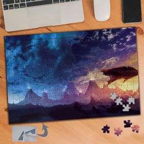 491 Galaktik Gökyüzü Yanar Dağlar 240 Parça Puzzle Yapboz Tablo