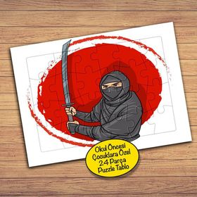 491 Japonya Savaşçı Nijja 24 Parça Çocuklara Özel Yapboz Tablo