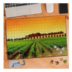 492 Turuncu Gökyüzü Tarla Doğa 240 Parça Puzzle Yapboz Tablo