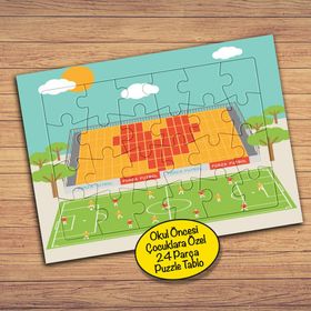 493853 Maç Futbol Oyunu 24 Parça Çocuklara Özel Yapboz Tablo