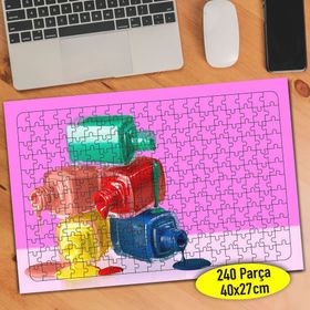 494995 Rengarenk Ojeler Kuaför Merkezi 240 Parça Puzzle Yapboz