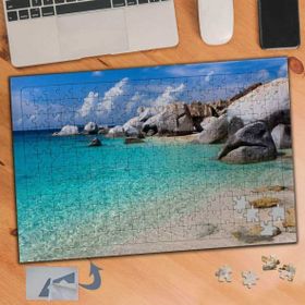 497 Berrak Deniz Kayalık Tatil 240 Parça Puzzle Yapboz Tablo