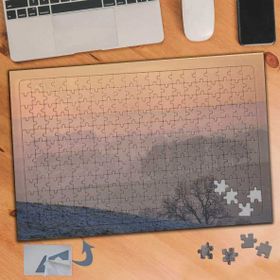 499 Sisli Gökyüzü Kuru Ağaçlar 240 Parça Puzzle Yapboz Tablo