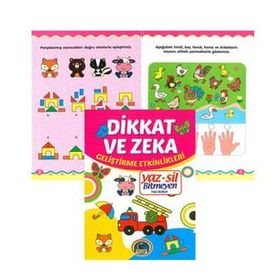 4E 4E Defter Yaz-Sil Dikkat ve Zeka Geliştirme Etkinlikleri - Karatay Yayınevi