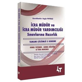 4t Yayınları İcra Müdür ve İcra Müdür Yardımcılığı Sınavlarına Hazırlık Tamamı Çözümlü 5 Deneme