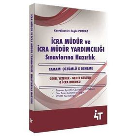 4t Yayınları İcra Müdür ve İcra Müdür Yardımcılığı Sınavlarına Hazırlık Tamamı Çözümlü 5 Deneme