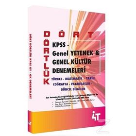 4T Yayınları - KPSS B Dört Dörtlük Denemeleri