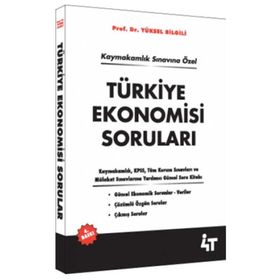 4T Yayınları Türkiye Ekonomisi Soruları