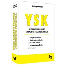 4t Yayınları YSK Seçim Müdürlüğü Sınavına Hazırlık Kitabı