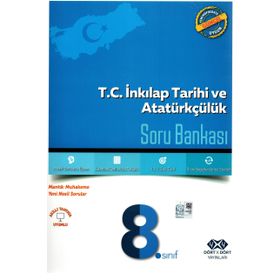 4x4 Yayınları 8. Sınıf İnkılap Tarihi Soru Bankası