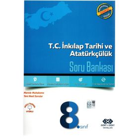 4x4 Yayınları 8. Sınıf İnkılap Tarihi Soru Bankası
