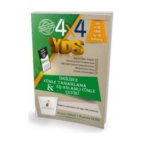 4x4 YDS Cümle Tamamlama Çeviri ve Eş Anlamlı Cümle 1. Kitap-Pelikan Yayınları